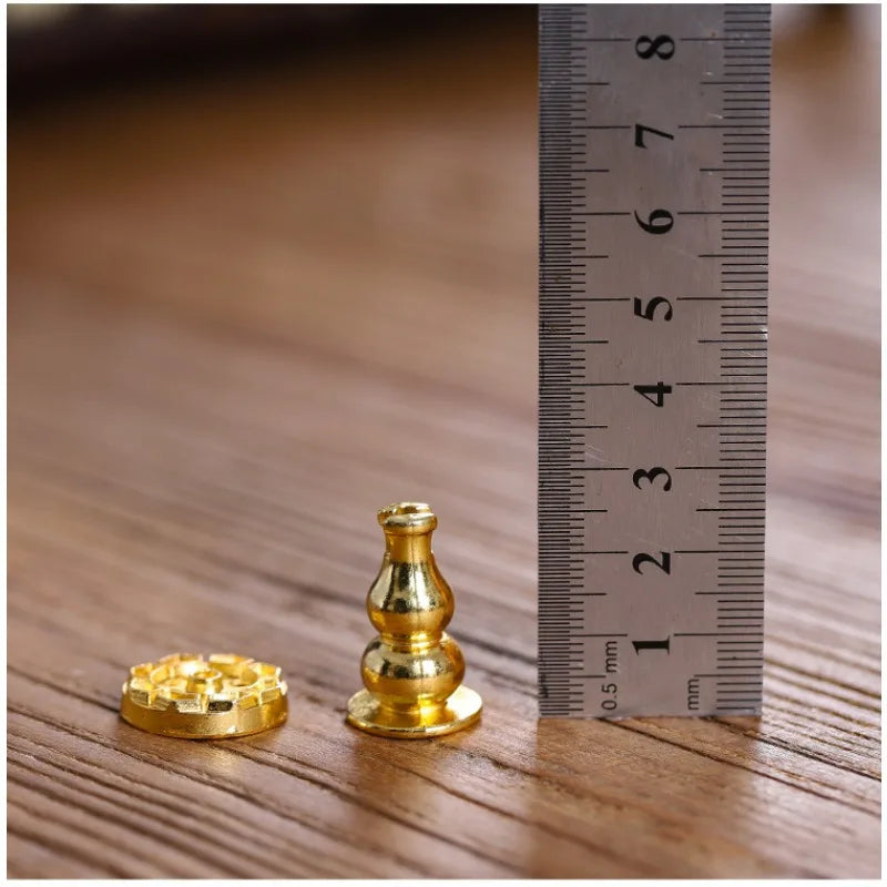 Brass Incense Burner Holder for Incense Stick Coil Bottle Gourd Shaped Copper Incense Holder Copper Censer 모기향 거치홀더 방향제 Peaceful Pleasures Health and Wellness