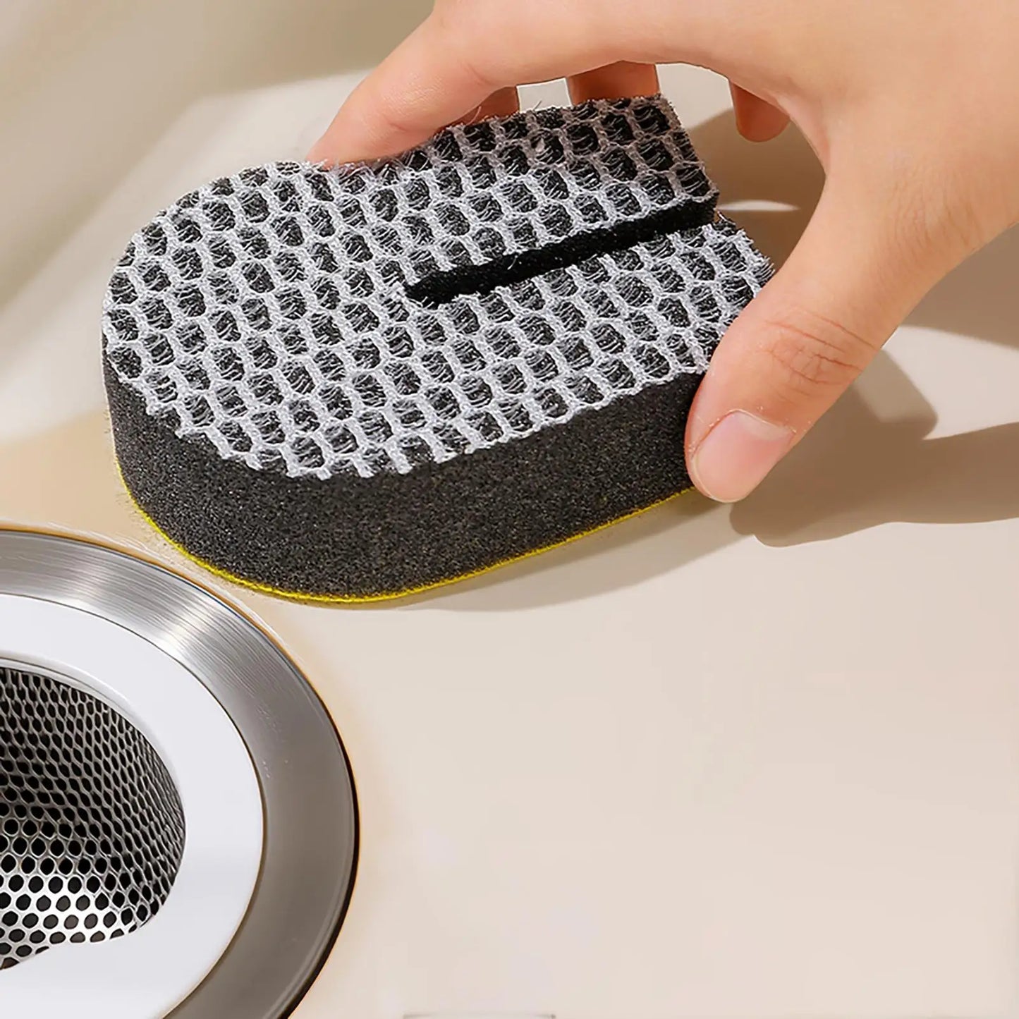 U-Shape Double-Sided Kitchen Sponge Scrubber – Non-Scratch