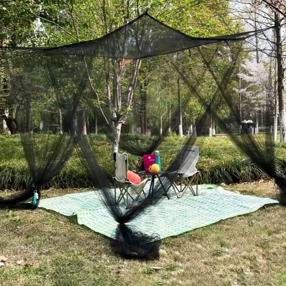 4-Corner Bed Canopy Mosquito Net | Breathable Square Bed Tent