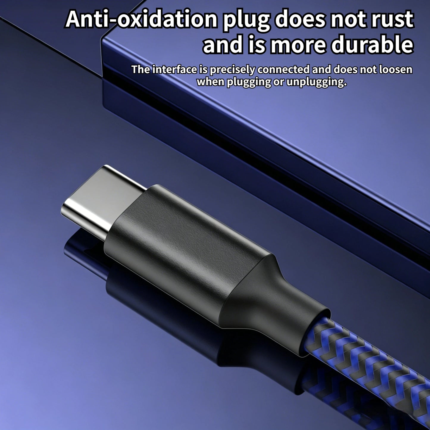 USB To Type-C Nylon Data Cable Supports 10A Ultra-Fast Charging 1m/3m Pptional Both Electrical Charging And Data Transmission Peaceful Pleasures Health and Wellness