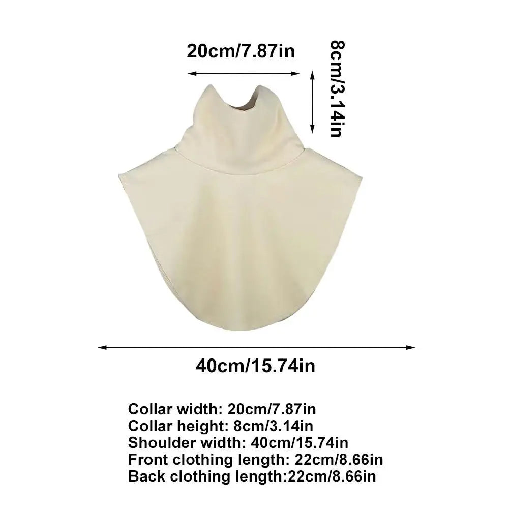 Women's Detachable Turtleneck False Collar – Elastic Knit Neck Cover
