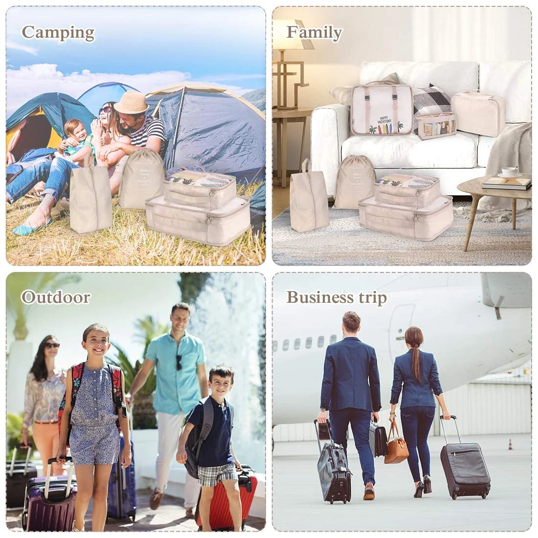 8Pcs/Set Travel Organizer Storage Bags Suitcase Packing Cubes Set Cases Portable Luggage Clothes Shoe Tidy Pouch Folding Bags Peaceful Pleasures Health and Wellness