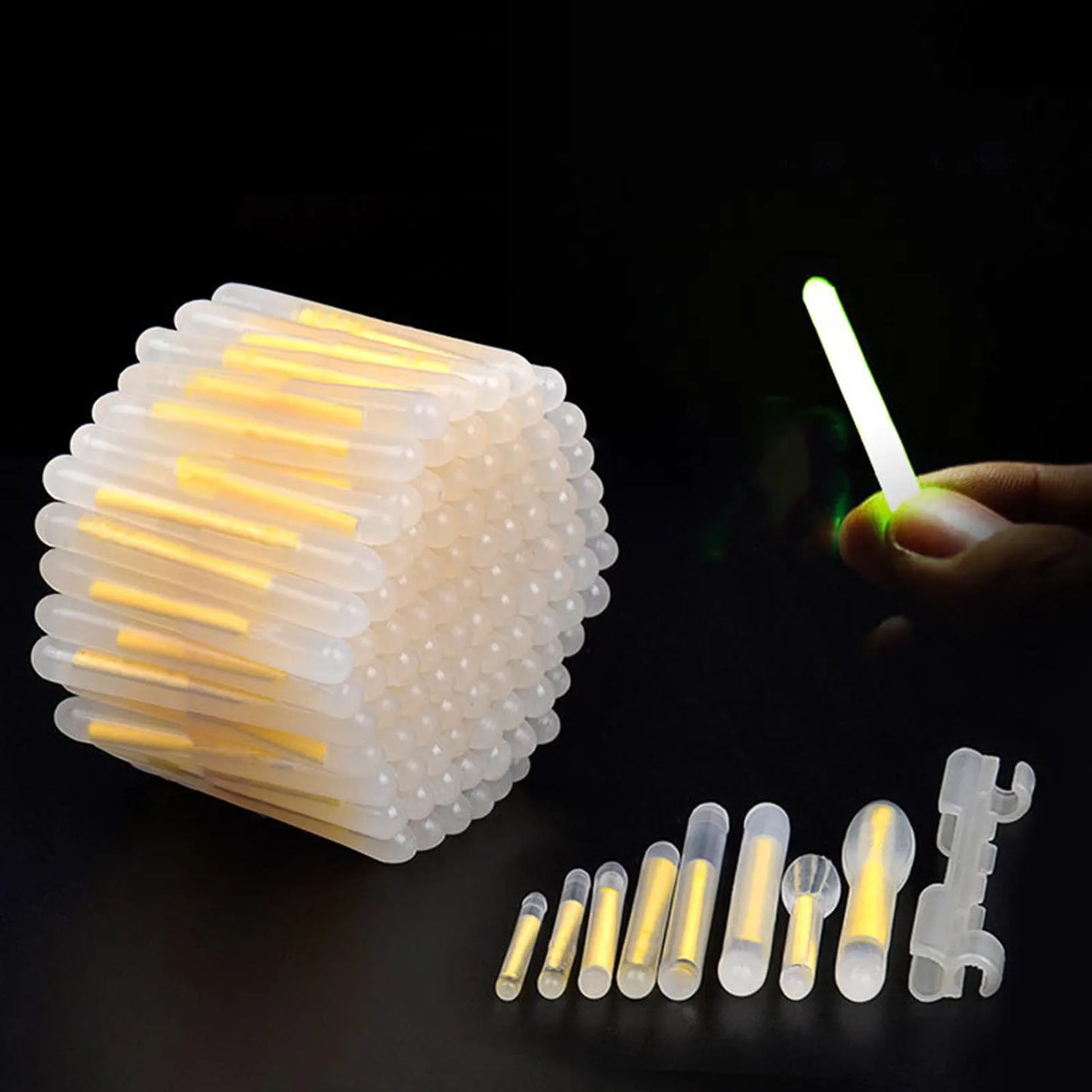 20pcs Fishing Pole Glow Sticks Waterproof Night Tackle Night Float Rod Lights for Fishing Enthusiast Gift Peaceful Pleasures Health and Wellness