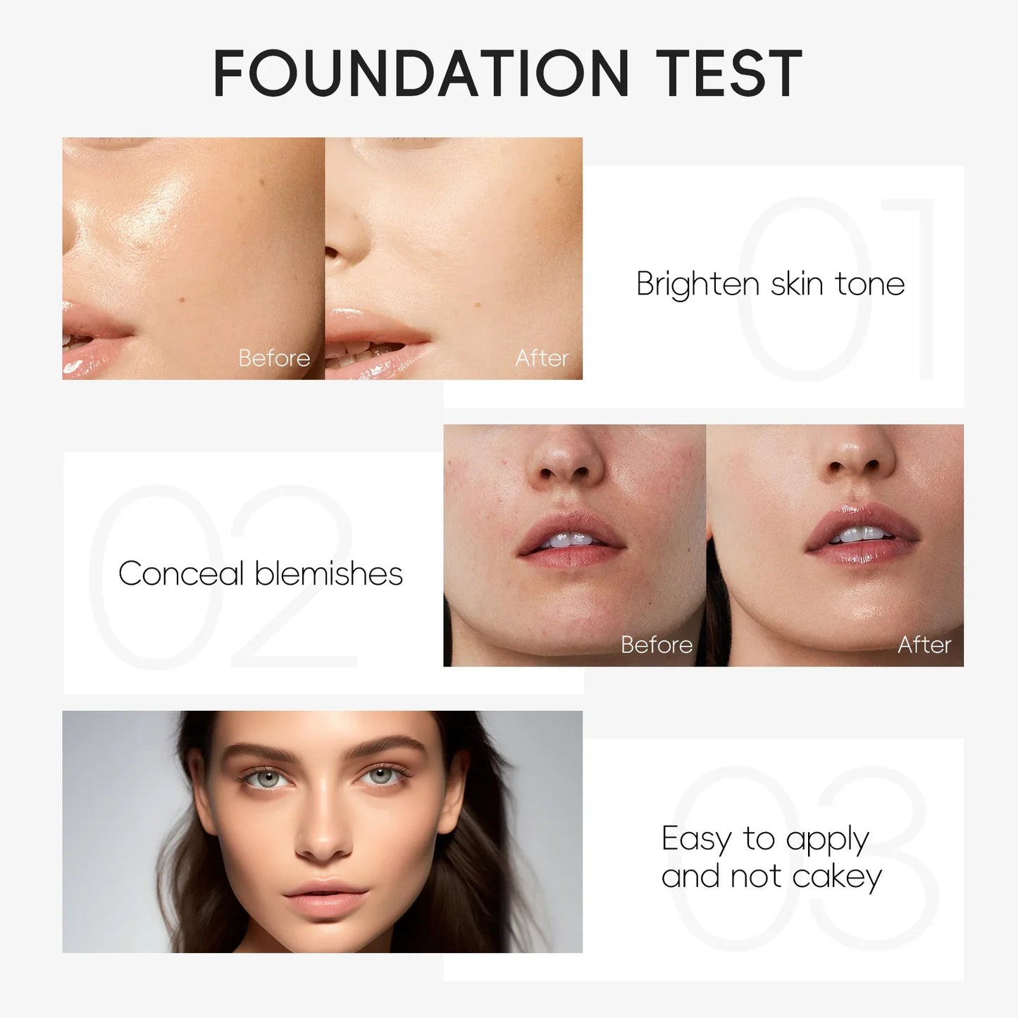 LAIKOU Liquid Foundation Full Coverage Concealer 30ml