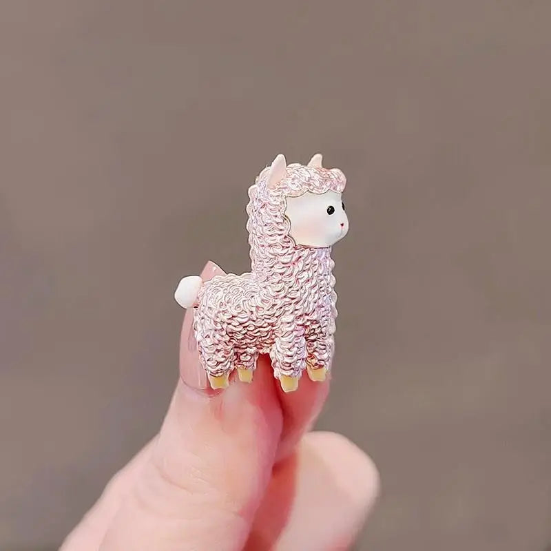 Cartoon Alpaca Brooch Pin | Enamel Animal Badge Women & Men