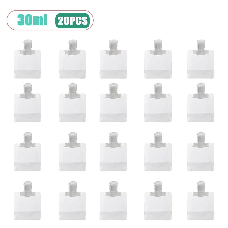 Refillable Squeeze Travel Pouches – Leak-Proof 10-30 Pack
