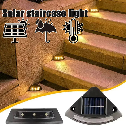 Solar Stair Lights Outdoor Waterproof LED | Garden Steps 4-8 Pack Solar Step Lights Peaceful Pleasures Health and Wellness