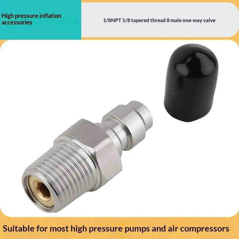 1PC Quick Connect Valve For High Pressure Applications Featuring An 8mm Male Connector And M10*1 NPT/BSPP Compatibility Peaceful Pleasures Health and Wellness A3