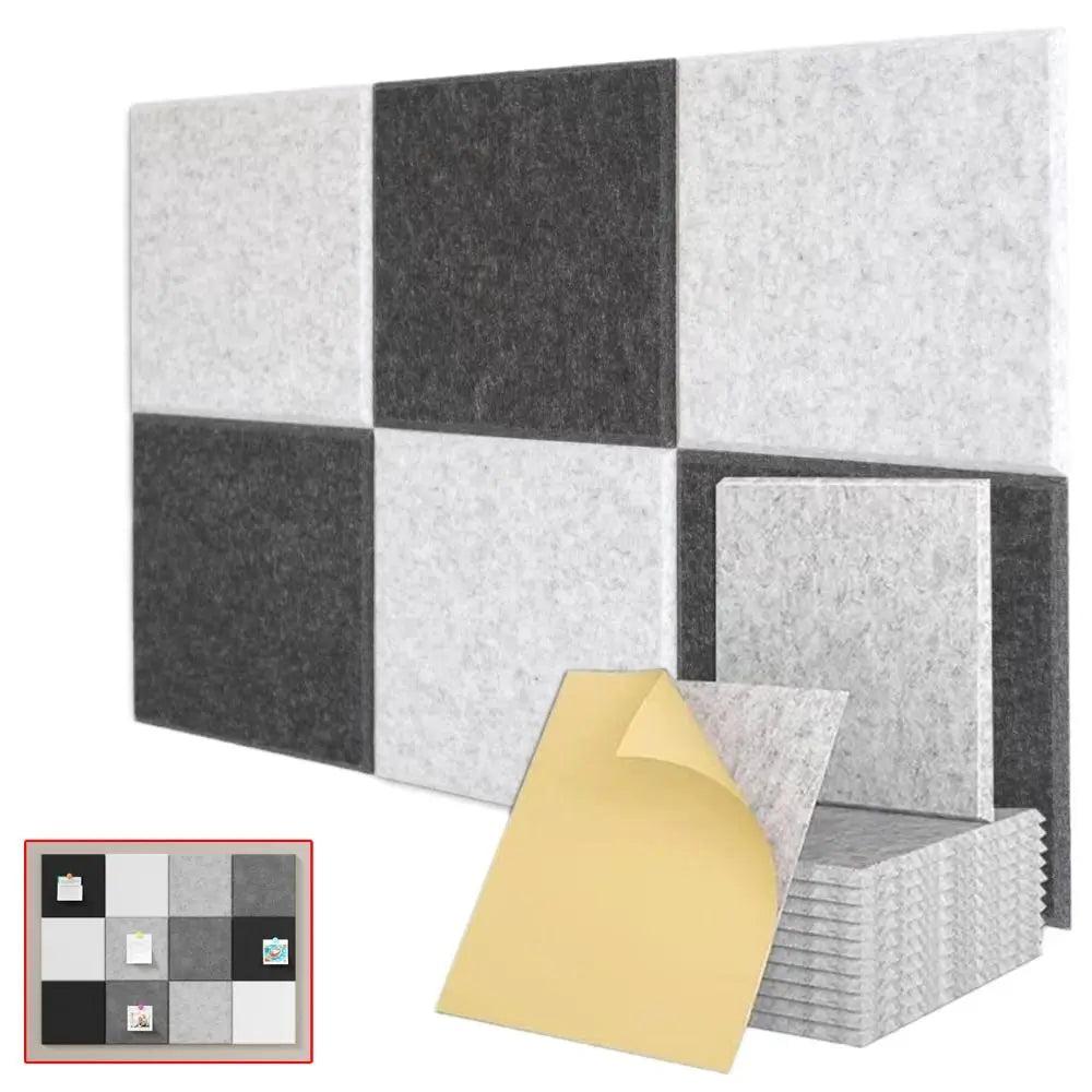 Self-Adhesive Felt Acoustic Wall Panel 30x30cm | Bulletin Board