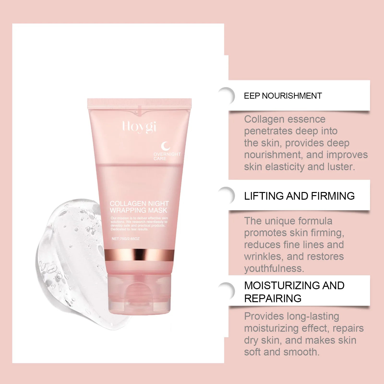 Collagen Peel off Mask Pore Shrinking Blackhead Removal Oil Control Skin Rejuvenation Moisturizing Brightening Korean Skin Care Peaceful Pleasures Health and Wellness