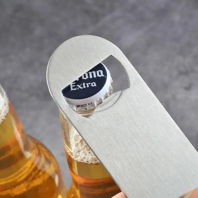 Mini Stainless Steel Flat Bottle Opener – Pocket Beer Cap Bottle Opener Peaceful Pleasures Health and Wellness