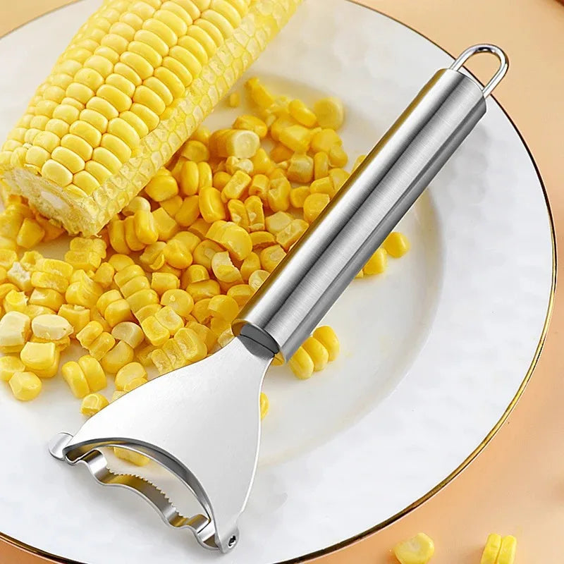 Stainless Steel Corn Stripper & Peeler – Ergonomic Corn Kernel Remover Tool