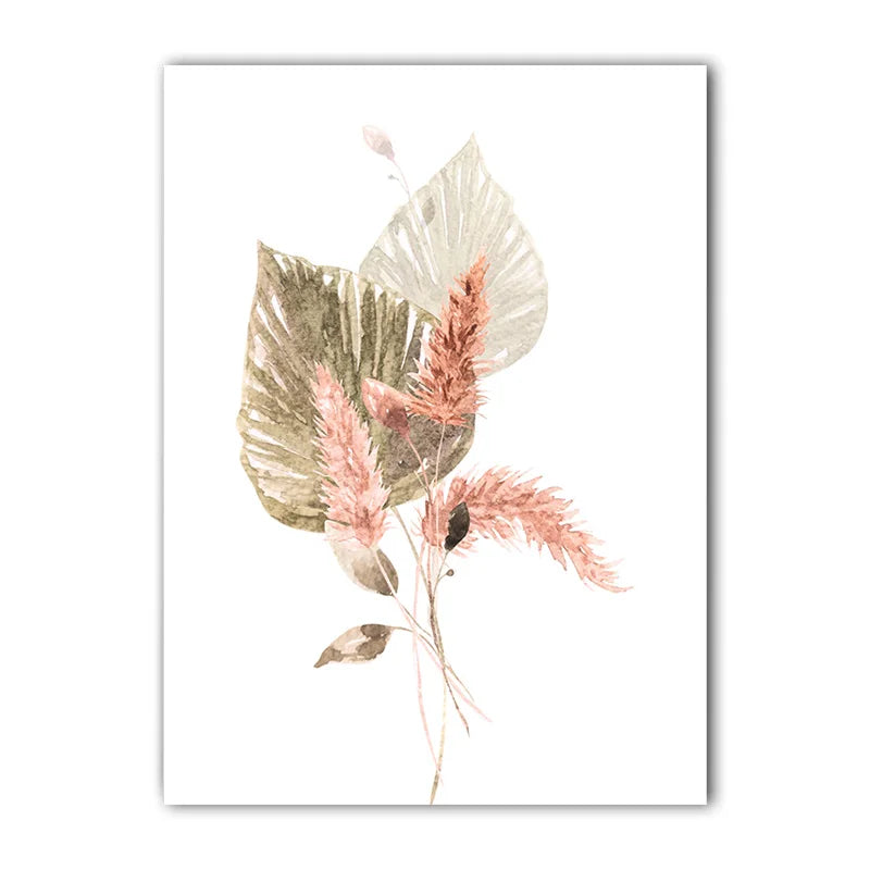 Nordic Botanical Canvas Wall Art – Minimalist Floral Poster Print Canvas Wall Art Peaceful Pleasures Health and Wellness 04 40x50cm No Frame China Mainland