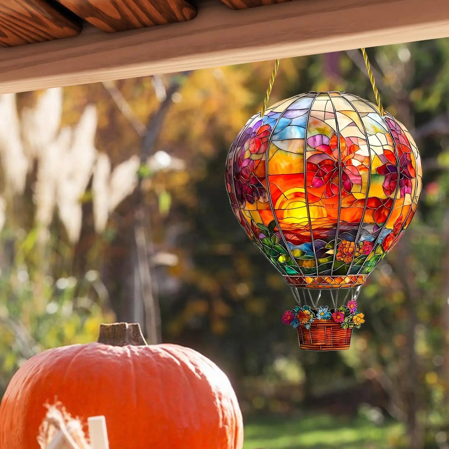 Hot Air Balloon Acrylic Sun Catcher – Colorful Window Decor