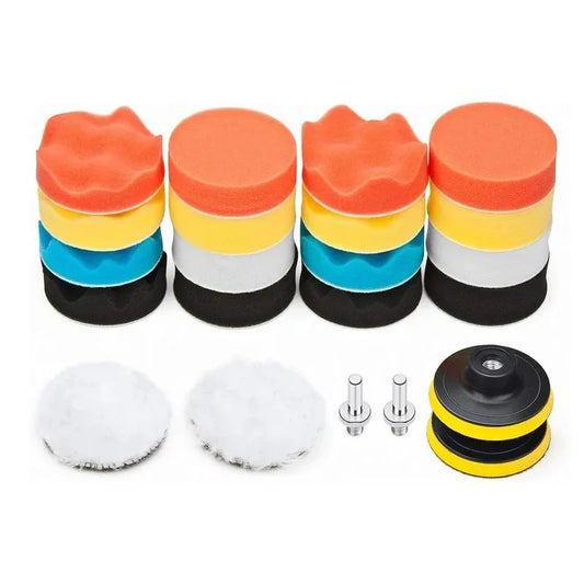 3-Inch Automotive Foam Polishing Pad with Cover, Drill Buffer Kit for Waxing, Glazing, and Polishing Peaceful Pleasures Health and Wellness