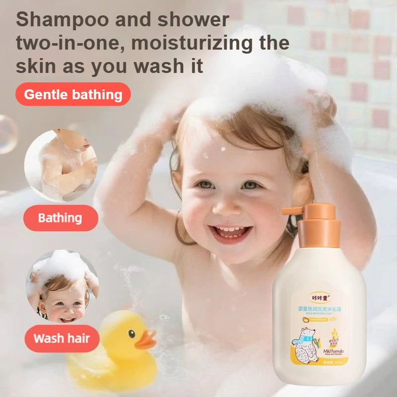 Calendula Moisturizing 2-in-1 Children's Shampoo and Bath Milk 560ml Nourishing and Moisturizing Newborn High Hydration Care Peaceful Pleasures Health and Wellness