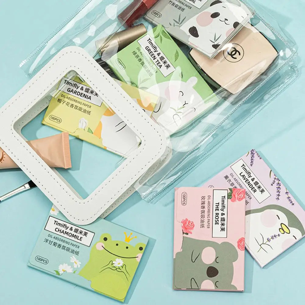 100-Pack Face Oil Blotting Papers – Mattifying Oil Control