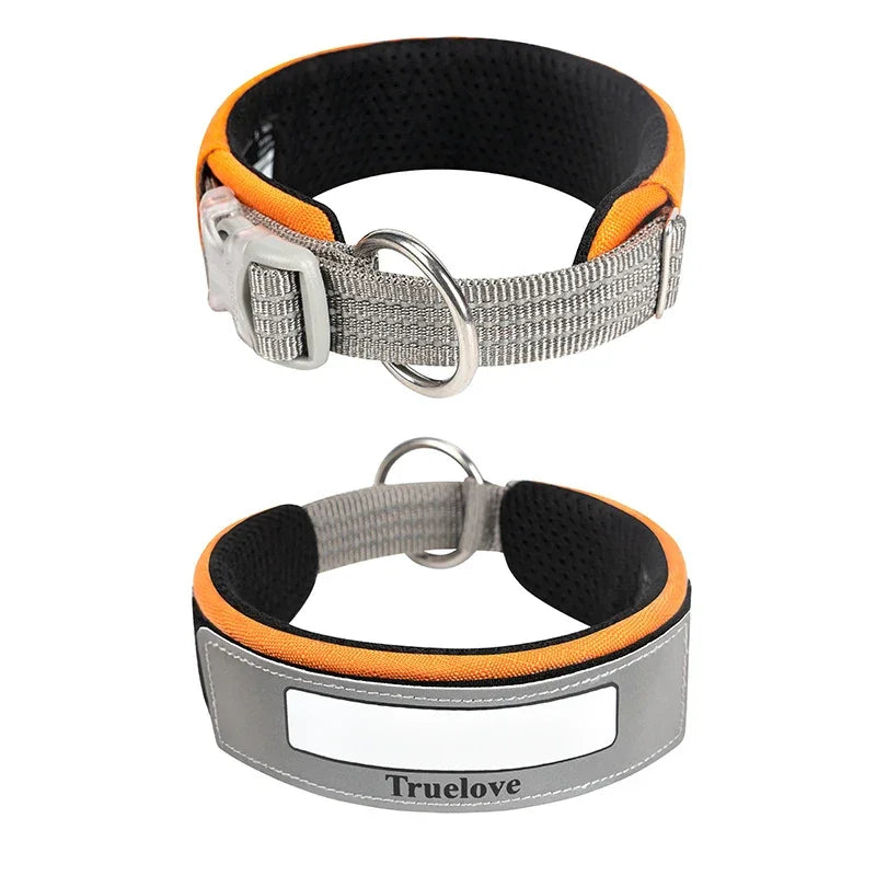 Truelove Pet Collar Reflective Multifunctional Personalized Dog Collar DuPont Soft Breathable Adjustable for Large Dogs TLC5611 Peaceful Pleasures Health and Wellness