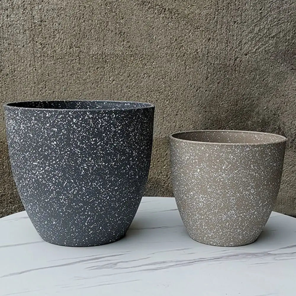 Creative Plastic Bonsai Flowerpot Large-capacity Frosted Balcony Plant Pot Imitation Stone Succulent Flowerpot for Home Peaceful Pleasures Health and Wellness