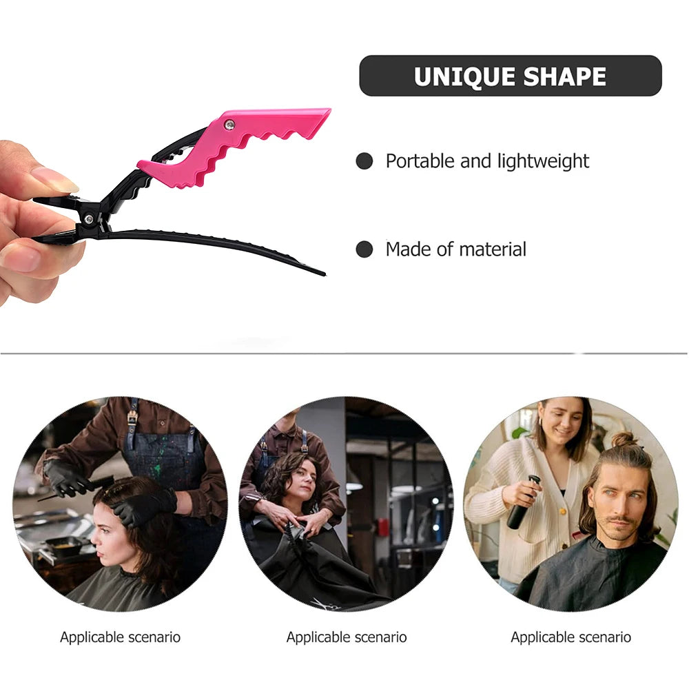 5Pcs Colorful Crocodile Hair Clips Hairdressing Clamps Claws Pro Barber Alligator Hairpins Salon Home Styling Tools Accessories Peaceful Pleasures Health and Wellness