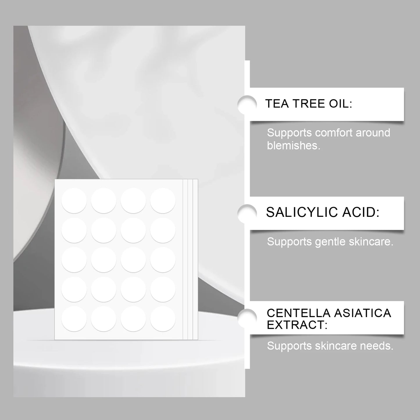 80Pcs Facial Acne Patches Salicylic Acid Invisible Spot Treatment for Pimples Gentle Care for Sensitive Skin Day Night Use Peaceful Pleasures Health and Wellness