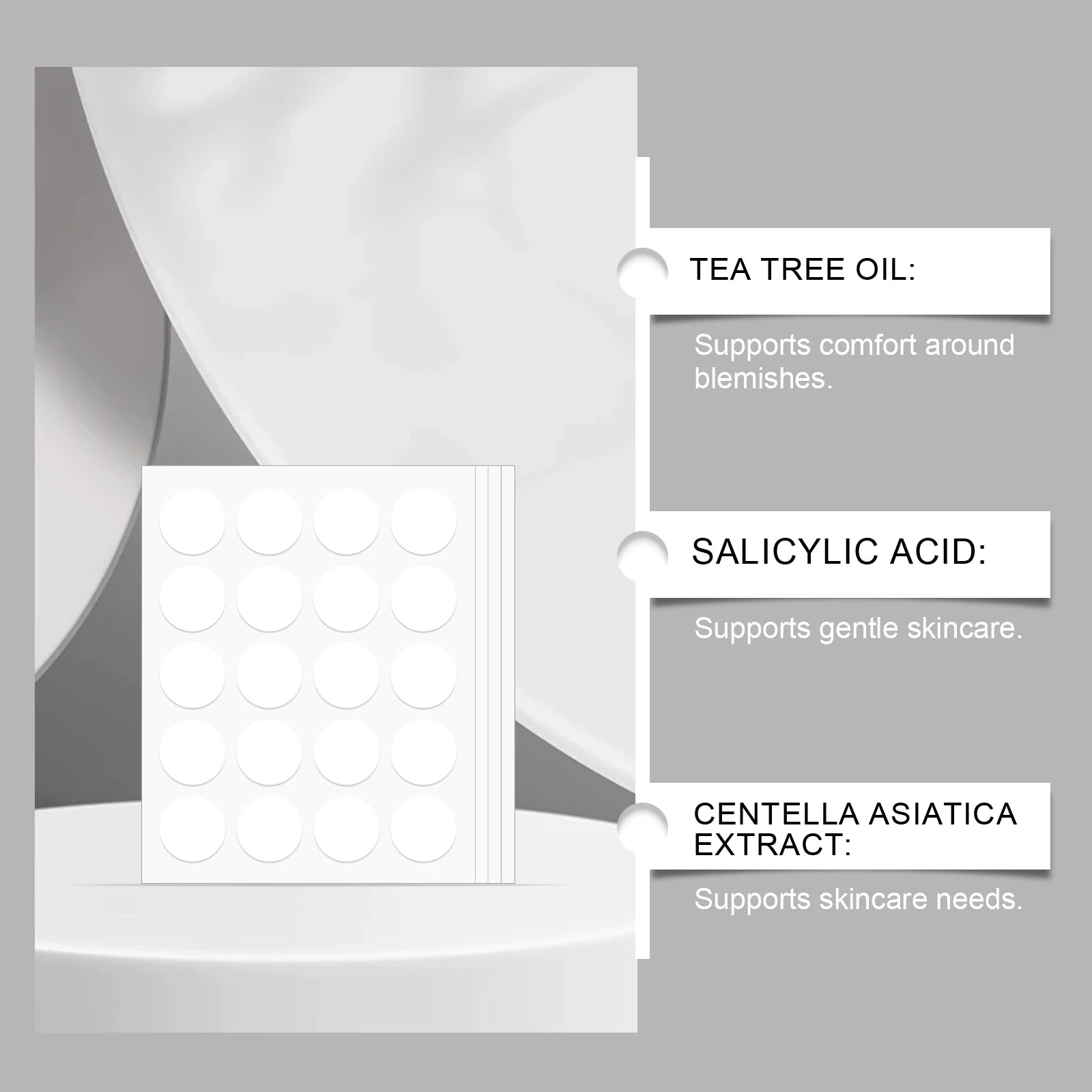 80Pcs Facial Acne Patches Salicylic Acid Invisible Spot Treatment for Pimples Gentle Care for Sensitive Skin Day Night Use Peaceful Pleasures Health and Wellness