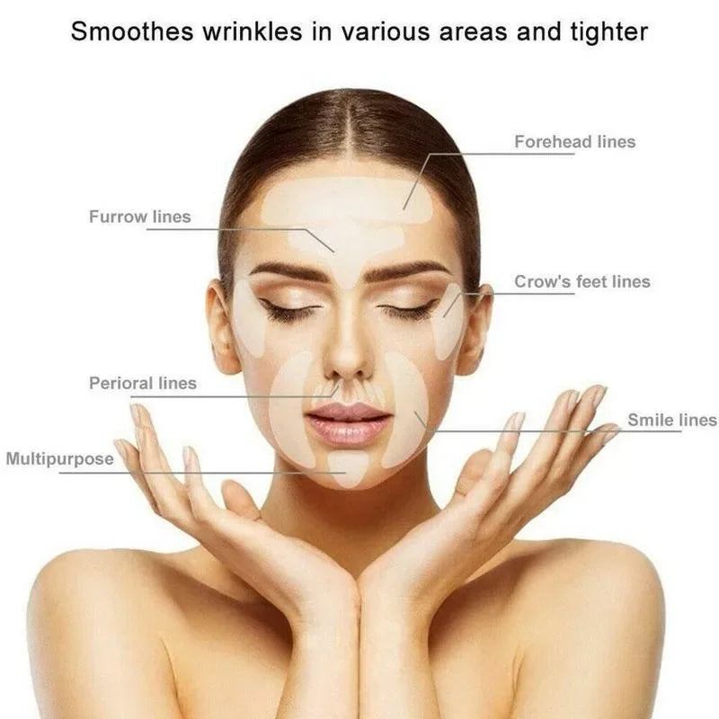 1-3sets Reusable Silicone Patches Anti Rimpel Pads Wrinkle Removal Sticker Face Forehead Neck Eye Sticker Skin Care Patch Peaceful Pleasures Health and Wellness