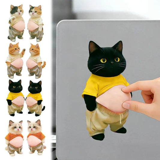 3D Big Belly Silicone Decor Stickers Playful Touchsqueeze Toy Car Peaceful Pleasures Health and Wellness