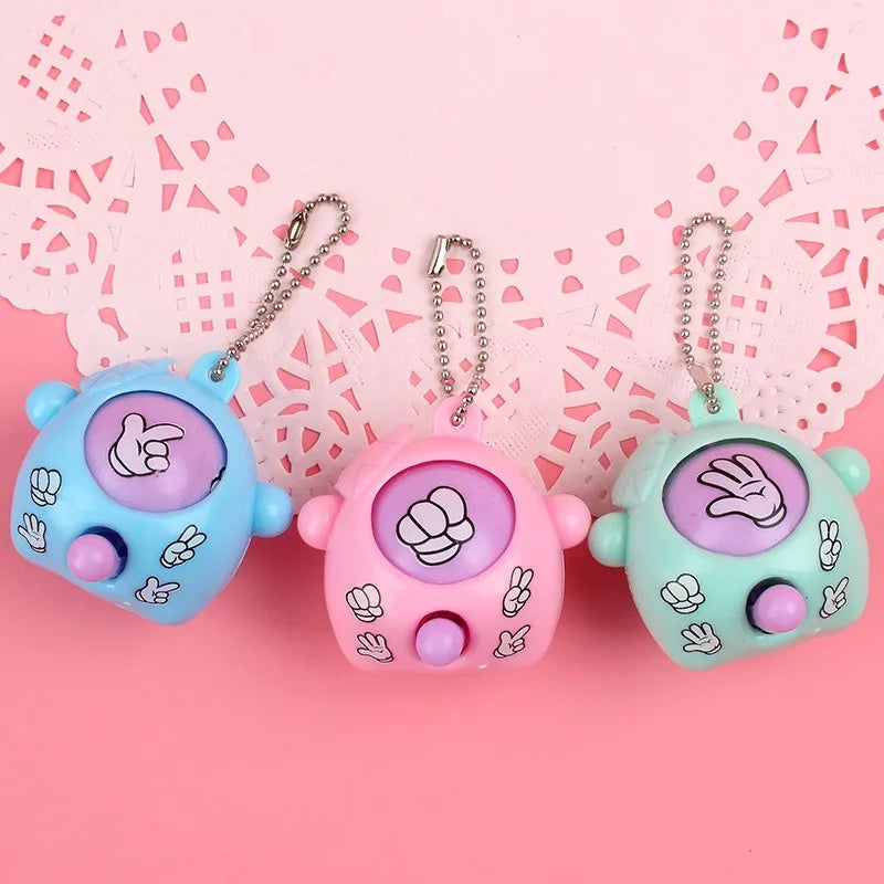Mini Rock Paper Scissors Egg Keychain Novelty Funny Guessing Game Toy Keyring Key Holder Gifts for Women Men Kids Party Fun Toy Peaceful Pleasures Health and Wellness 3pc