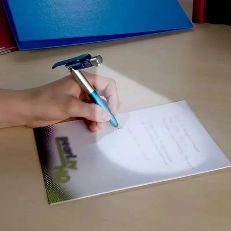 4-in-1 Ballpoint Pen Stylus with Flashlight & Phone Stand