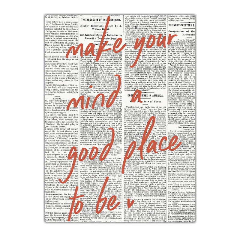 Motivational Quotes Canvas Wall Art – Minimalist Newspaper Print Canvas Wall Art Peaceful Pleasures Health and Wellness 04 50x70cm NoFrame China Mainland