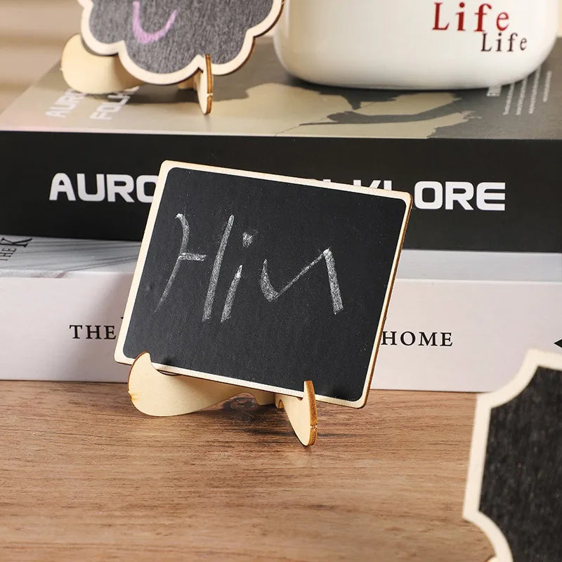 1pcs Mini Wooden Blackboard Universal Message Board Chalkboard Portable Wedding Party Decor Decorative Parts Home Decor Peaceful Pleasures Health and Wellness