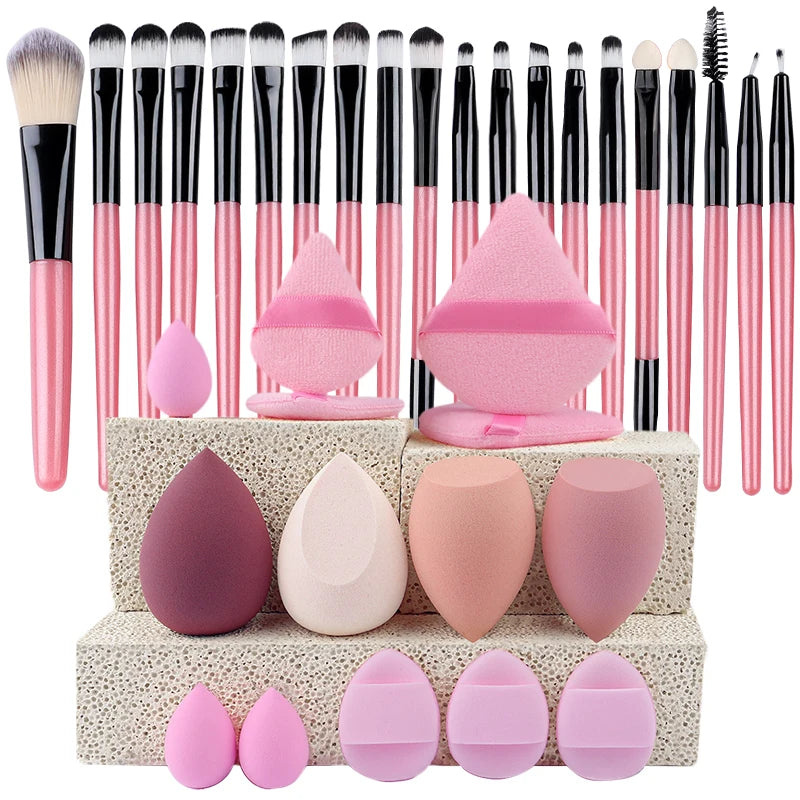 RUNTOIN 20Pcs Makeup Brush Set – Face & Eye Cosmetic Brushes