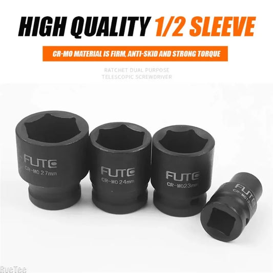 1/2" Drive Impact Socket Square to Hex Adapter | Cr-V Steel Impact Socket Adapter Peaceful Pleasures Health and Wellness