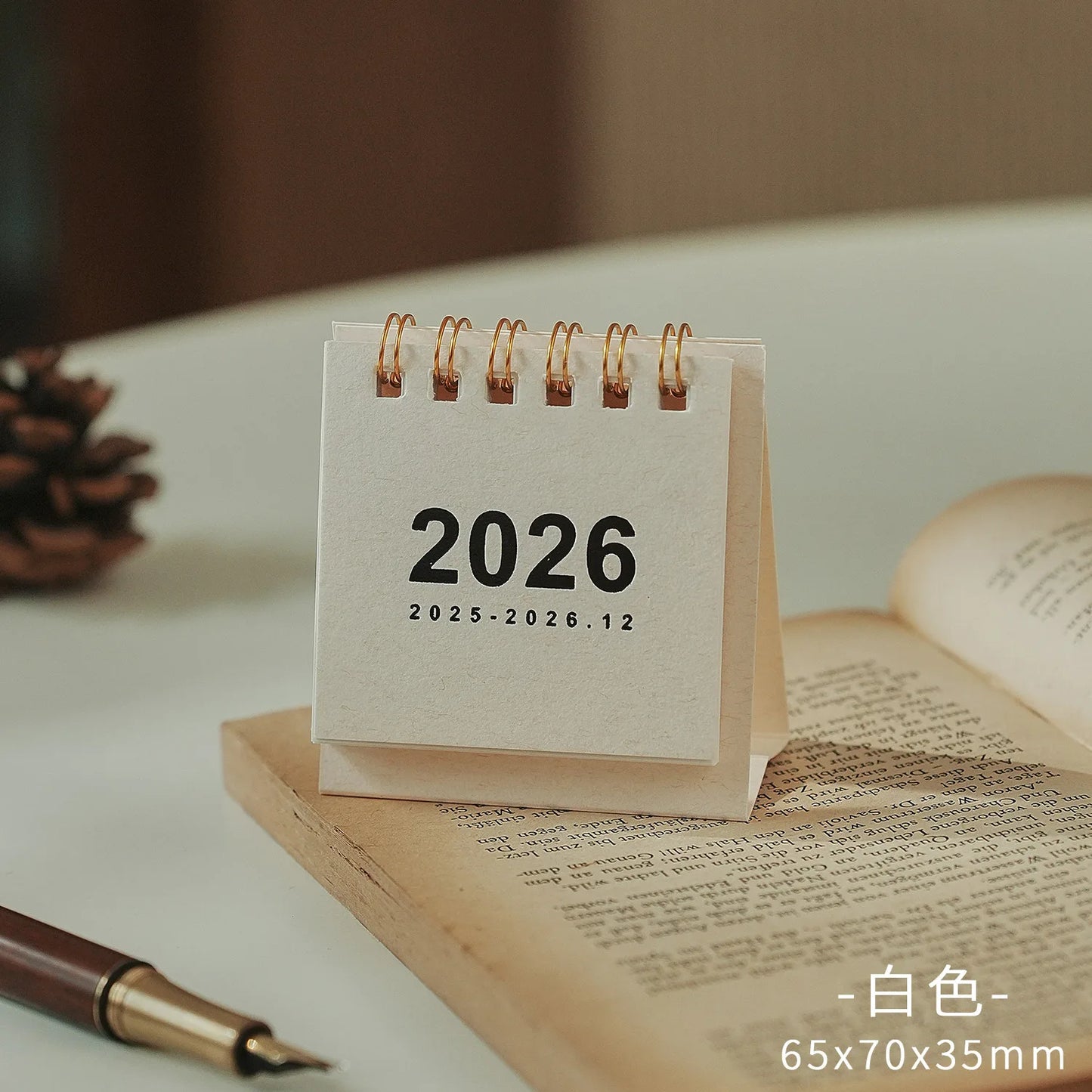 2026 Kawaii Mini Desk Calendar – Daily & Monthly Planner