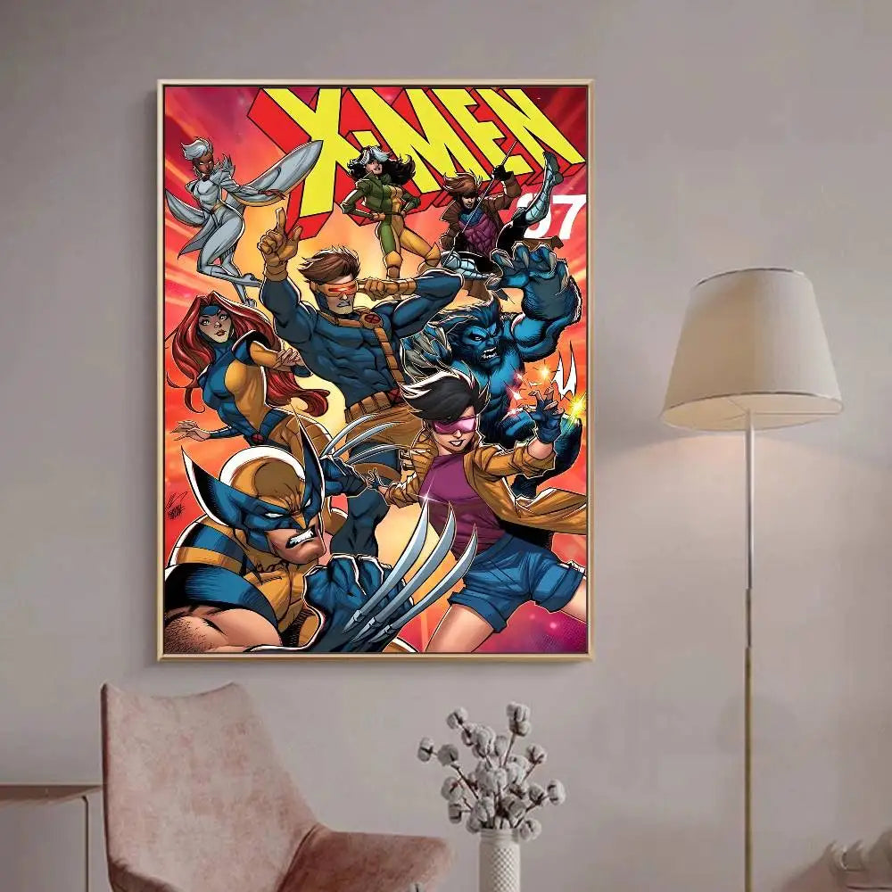 1PC M-Marvel X-X-Men Anime Movie Vintage Posters Sticky Whitepaper Prints Posters Artwork Posters Wall Stickers Peaceful Pleasures Health and Wellness 6 35x45cm