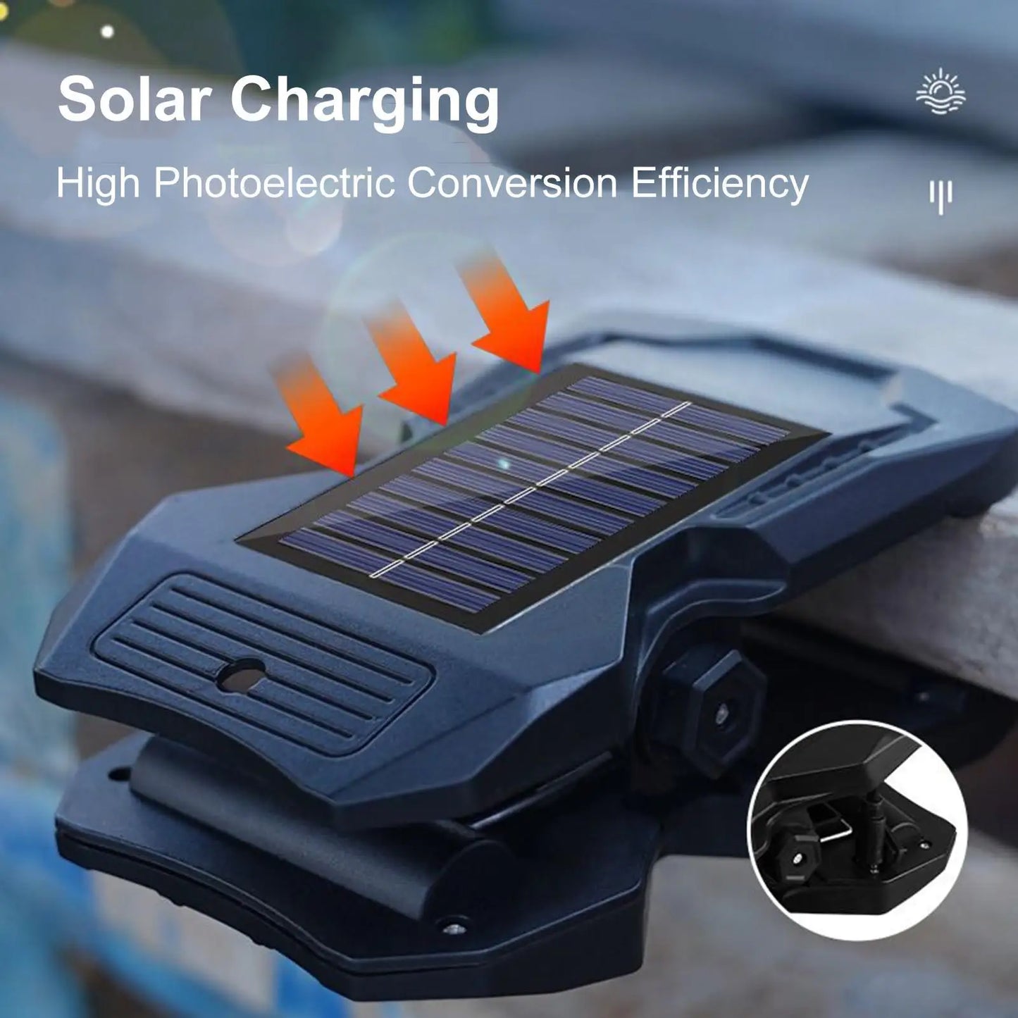 Clip on Solar Lights Outdoor Solar Powered Clip on Security Lights Lamp with 3 Modes for Farm Gutter Deck Pathway Stairs Peaceful Pleasures Health and Wellness