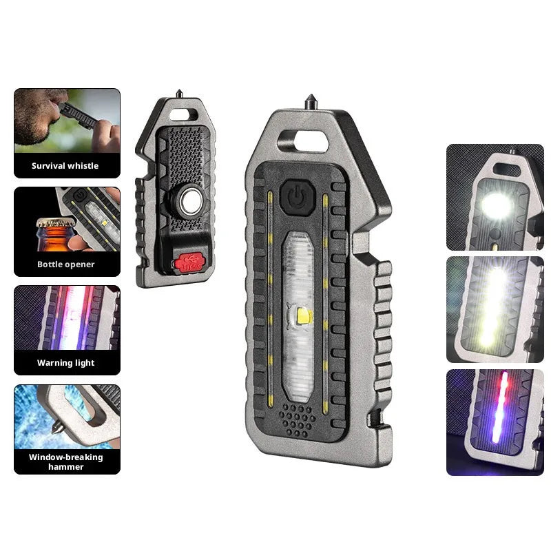 SHINEKNOT USB COB Key Light – 360° Portable Clip Bike & Work Light