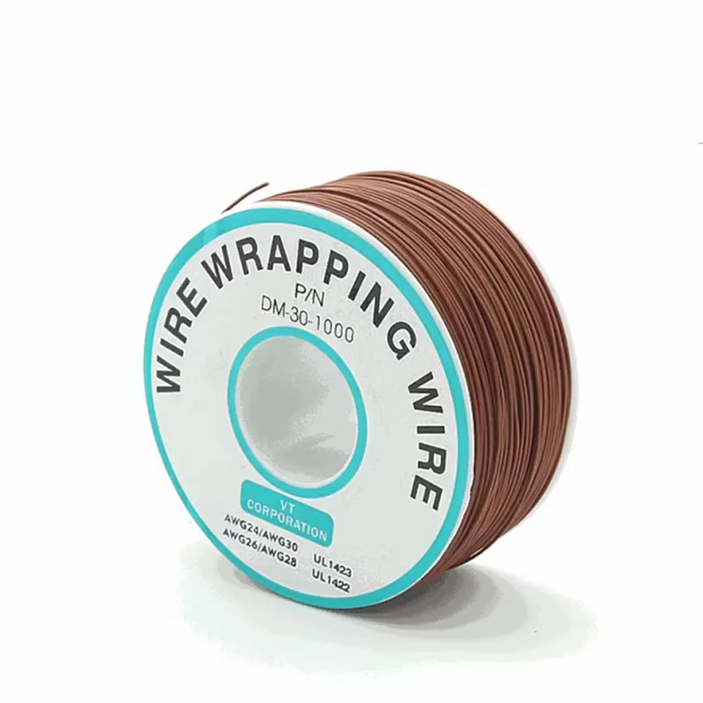 250 Meters AWG30 Wrapping Wire Single Strand Copper Cable Ok Wire Electrical Wire for Laptop Motherboard PCB Solder Peaceful Pleasures Health and Wellness Brown