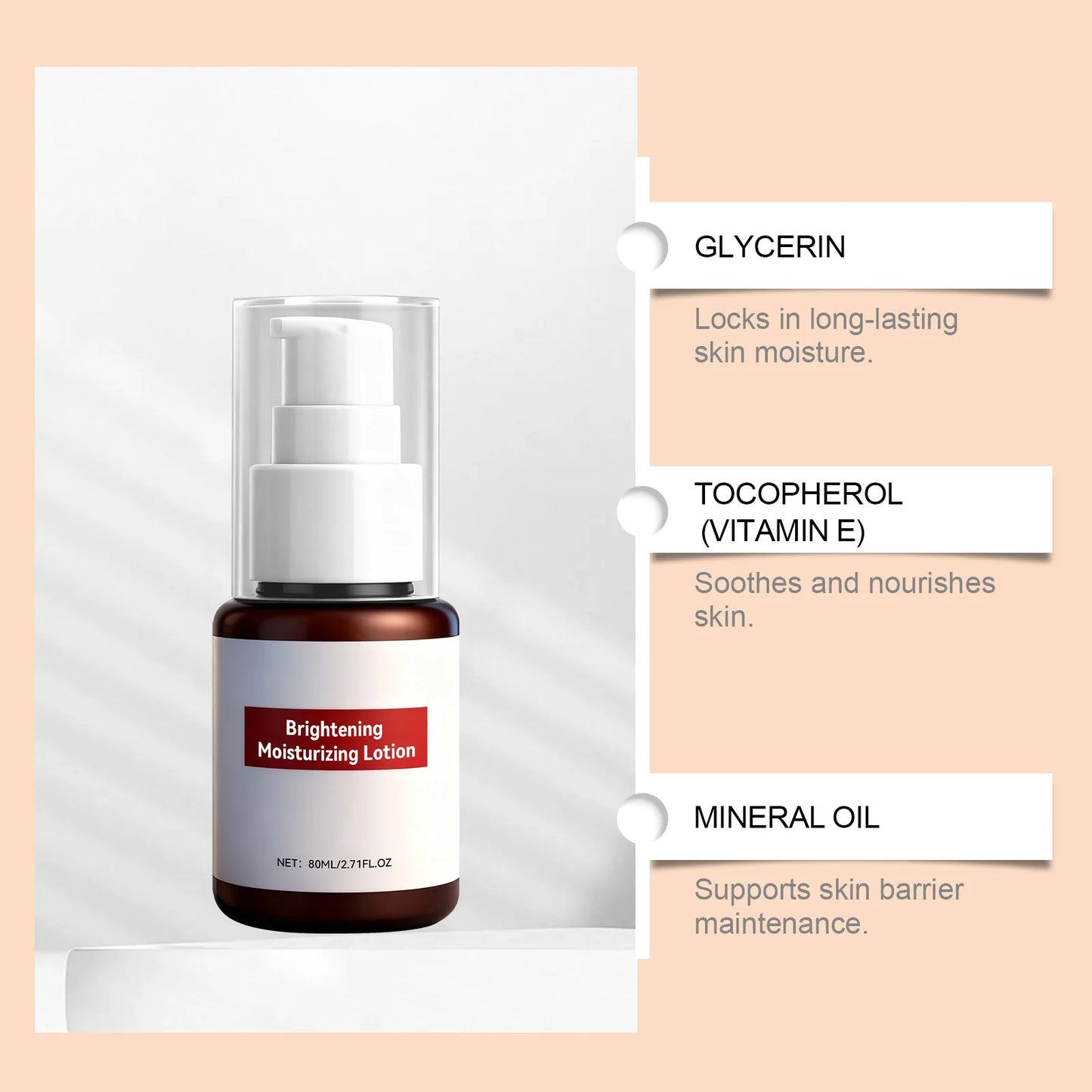 Vitamin E Brightening Lotion – Glow & Dark Spot Face Cream 80ml