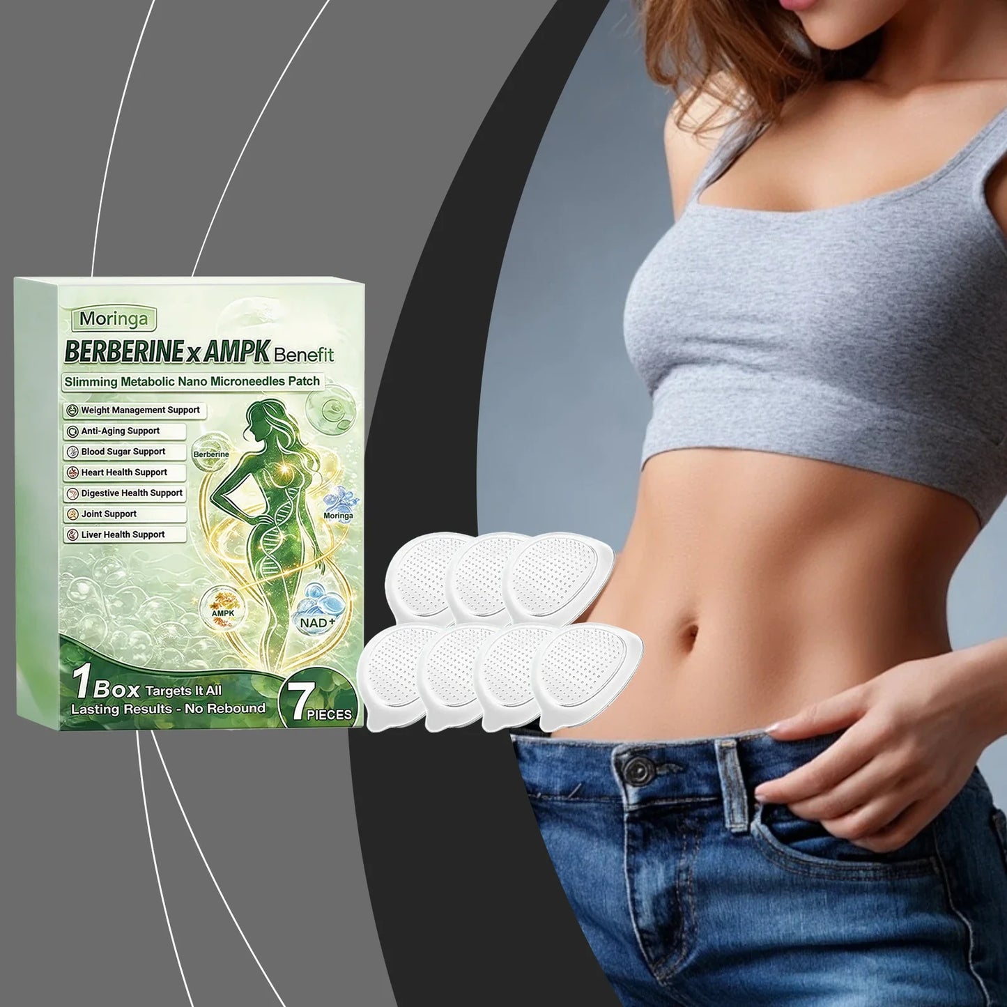 Moringa Microneedle Body Care Patch – Breathable, 7 Pcs