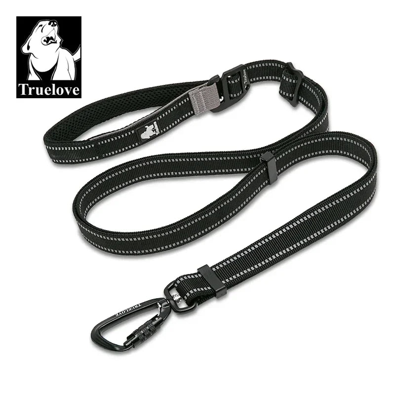 Truelove Hands-Free Reflective Dog Leash with Carabiner TLL2671 Dog Leashes Peaceful Pleasures Health and Wellness black length 110-120CM China Mainland