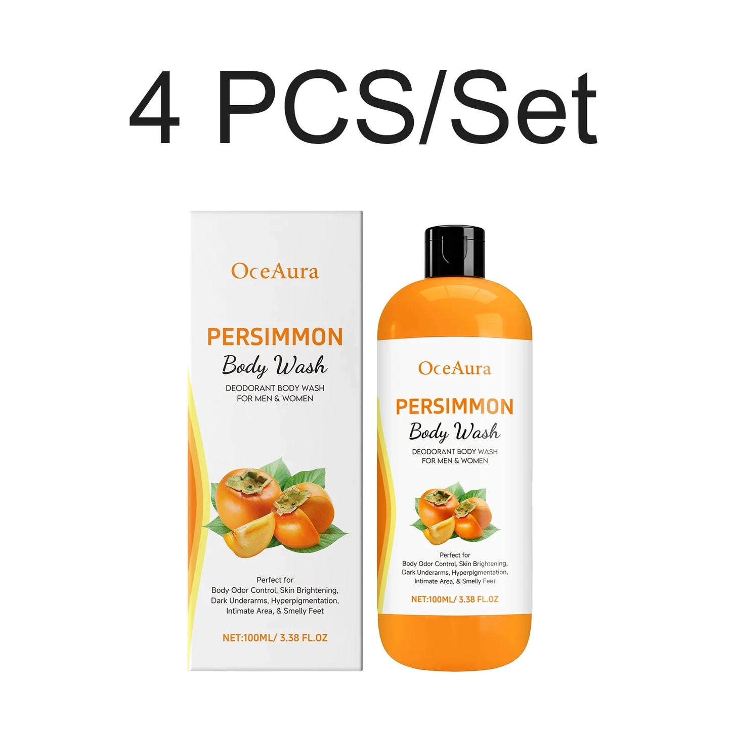 Persimmon Body Wash – Exfoliating Freshening Shower Gel 100ml