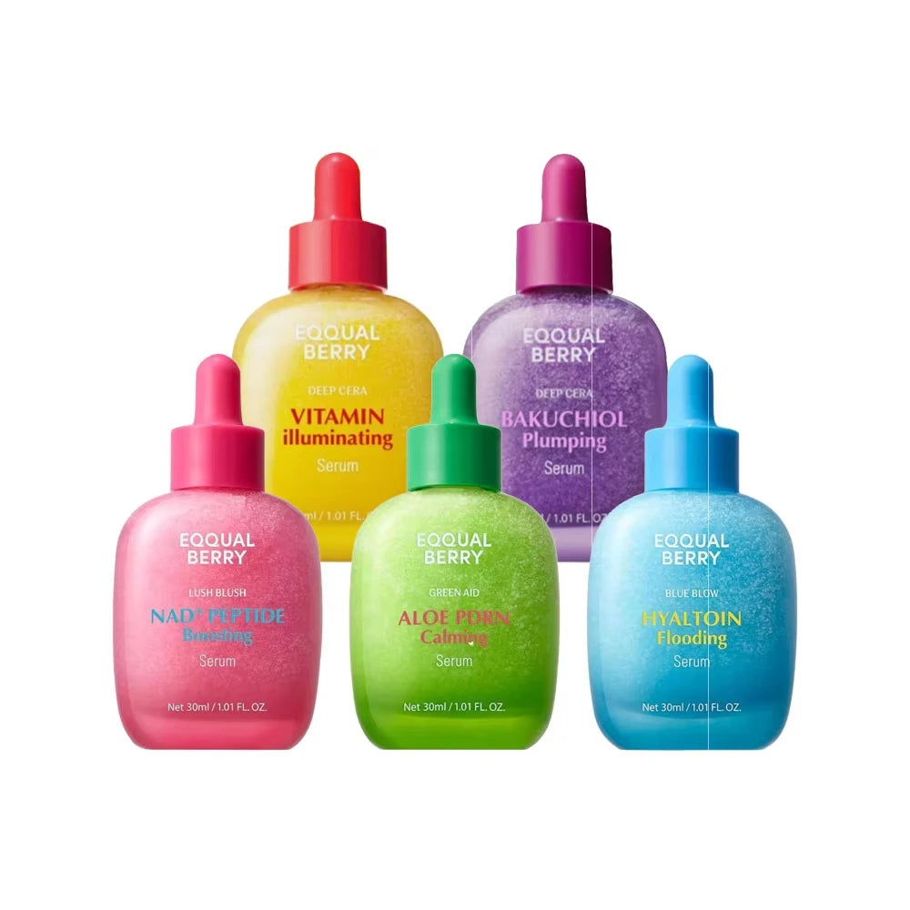 EQQUAL BERRY 30ml Firming Serum Set - Deeply Nourishing Lightweight Moisturizing Korean Skincare Tighten Pores Reduce Fine Lines Peaceful Pleasures Health and Wellness one set