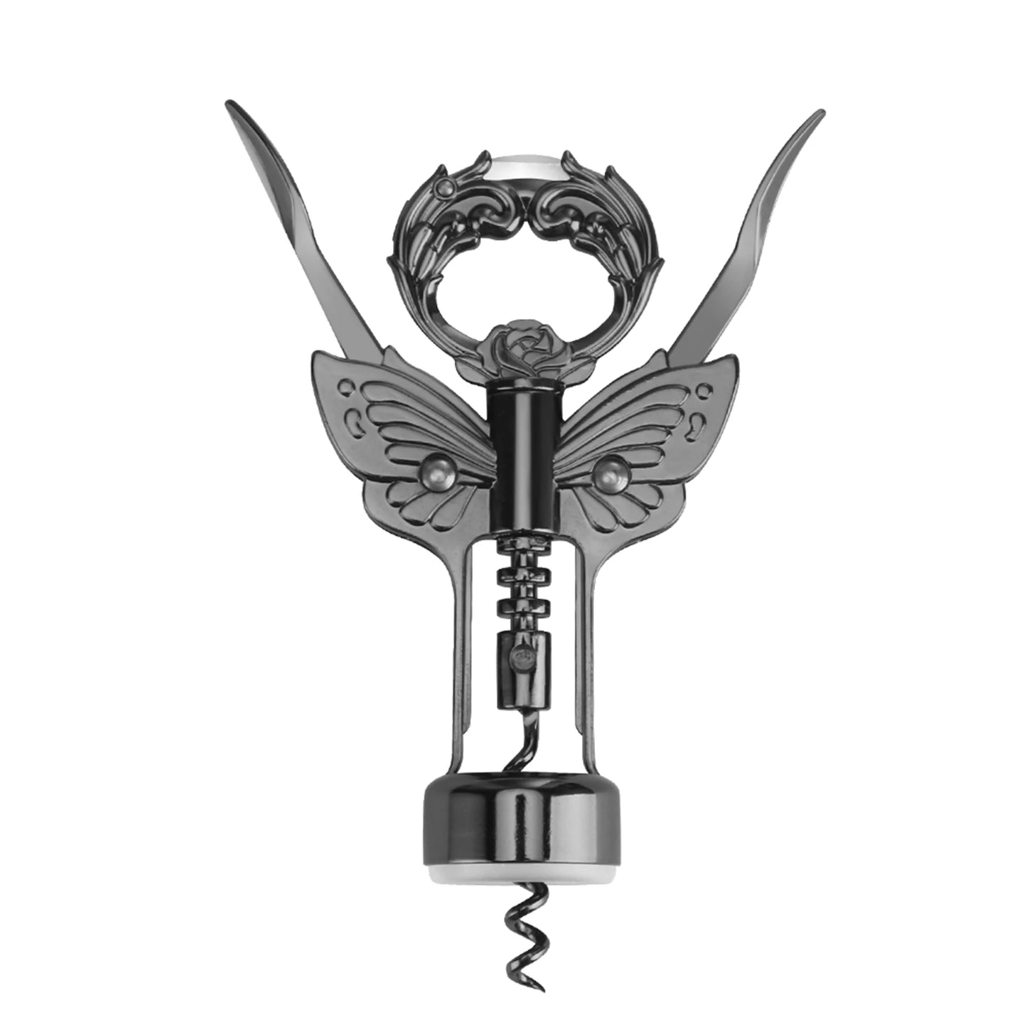 Gold Wine Beer Opener with Foil Knife Free Shipping Butterfly Bottle Opener Bat Wine Corkscrew Gunmetal Plated Level Corks Pull Peaceful Pleasures Health and Wellness