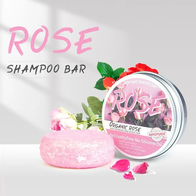 Rose Shampoo Soap Nourish Moisturize Scalp Oil Controlling Stain Removing Floral Fragrance Overflowing Hair Care Handmade Soap Peaceful Pleasures Health and Wellness