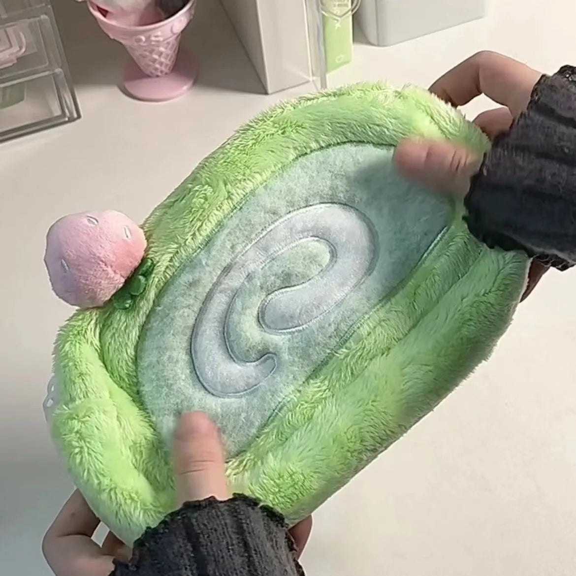 Cute Plush Pencil Case – Large Capacity Stationery Bag