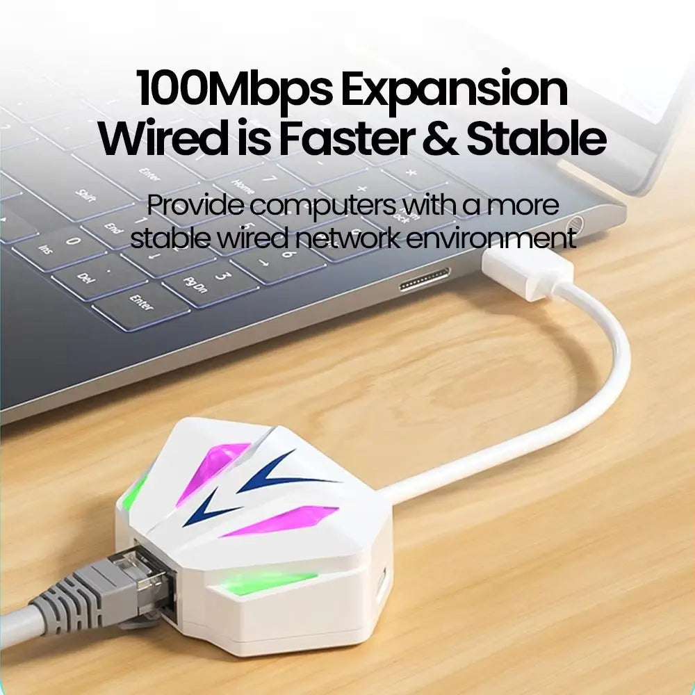 USB/Type-c USB To RJ45 Network Card 2-in-1 USB To 2.5G Type C Ethernet Adapter High Speed Drive Free USB To Network Port Peaceful Pleasures Health and Wellness
