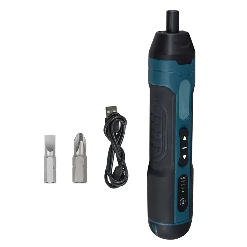 Mini Cordless Electric Screwdriver 1300mah Rechargeable Adjustment Multi-function Power Drill Disassembly Torque Repair Tools Peaceful Pleasures Health and Wellness 2PCs