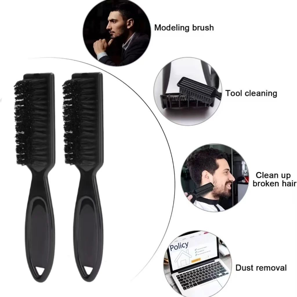 Set Cleaning Brush Barber Neck Duster Brush Plastic Handle Hairdressing Soft Hair Cleaning Brush Head Shape Styling Tool Peaceful Pleasures Health and Wellness